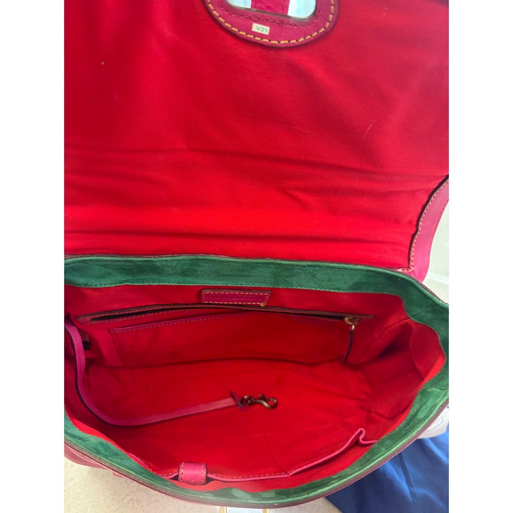 Dooney & Bourke‎ Florentine Satchel Hot Pink Leather Crossbody - Picture 4 of 11